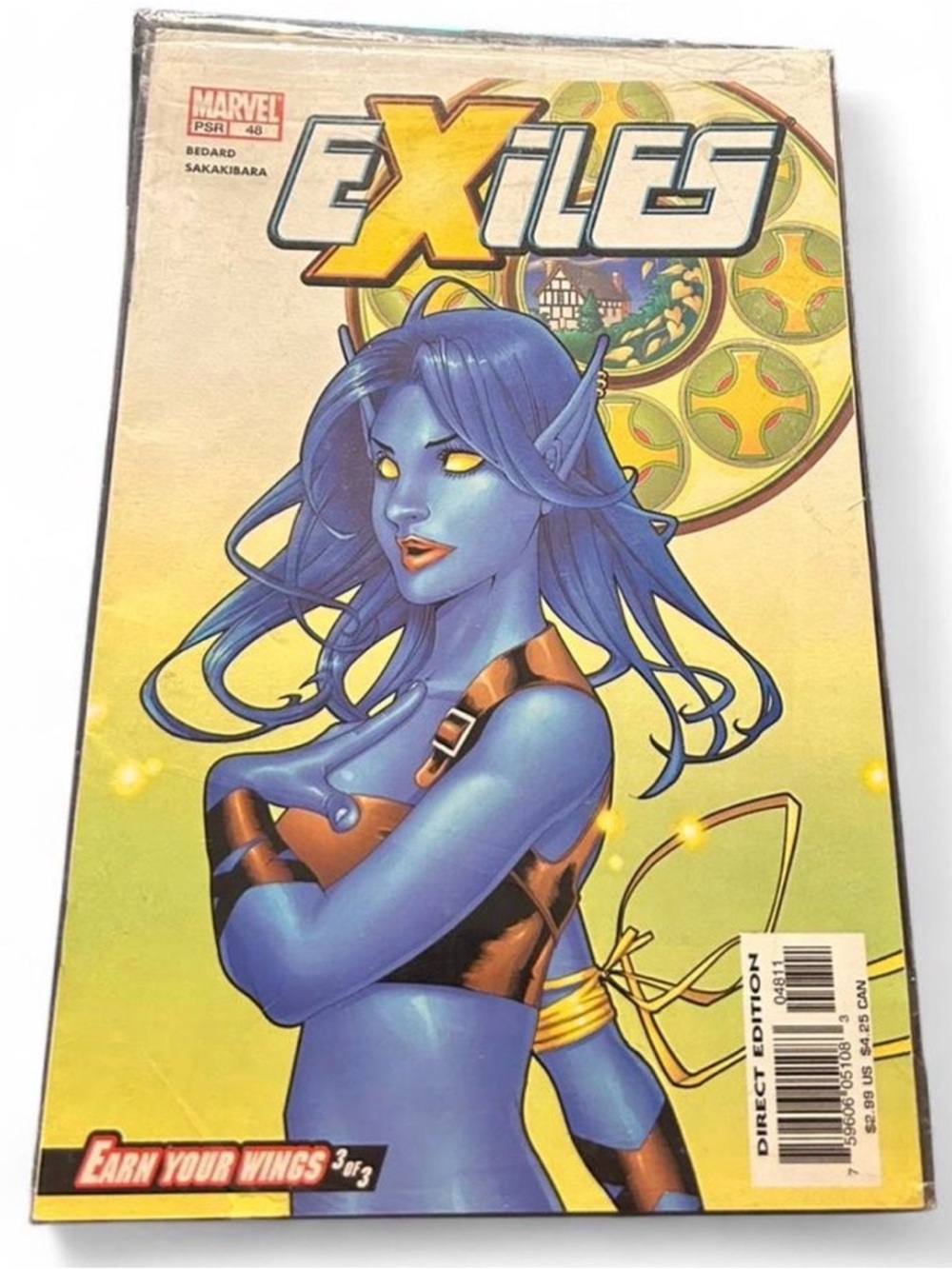 Marvel Exiles Comic Cover — Blue and Yellow Artwork